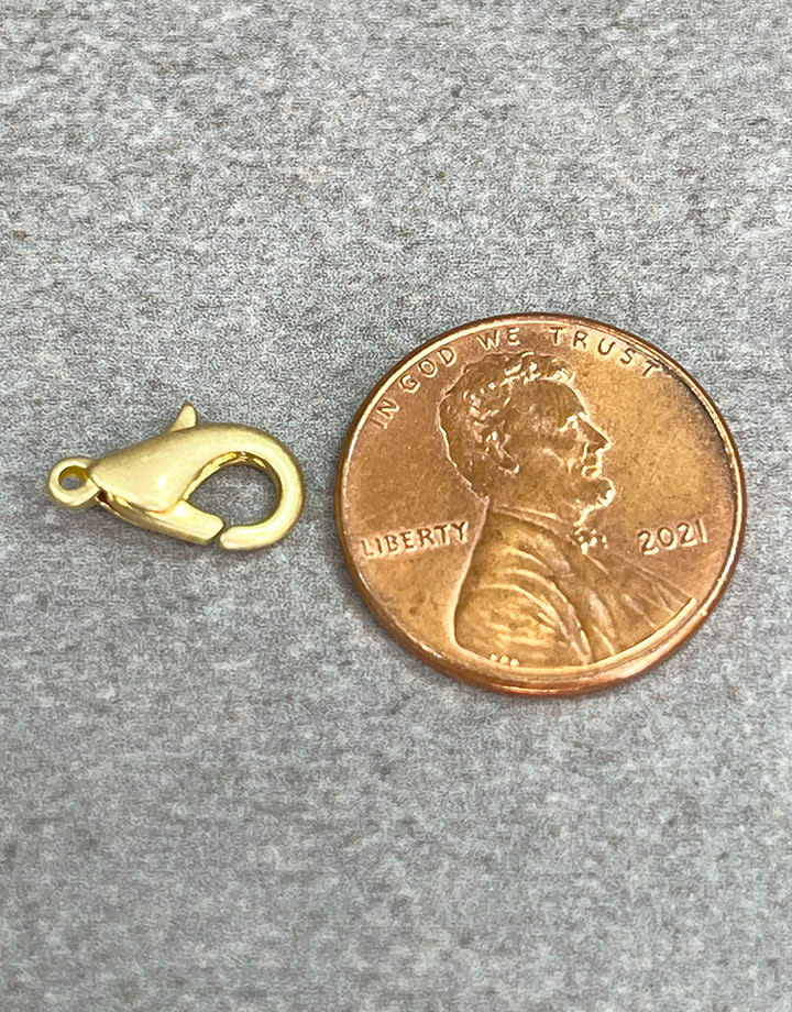 912BR-43 = Brass Oval Trigger Clasp 13mm  (Pkg of 6)