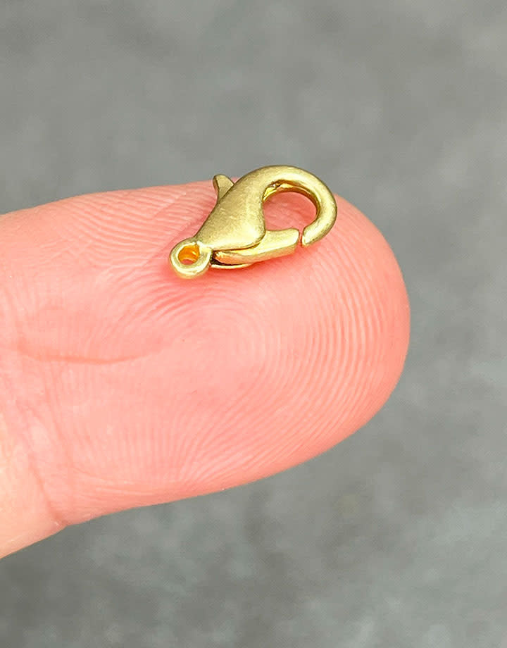 912BR-43 = Brass Oval Trigger Clasp 13mm  (Pkg of 6)
