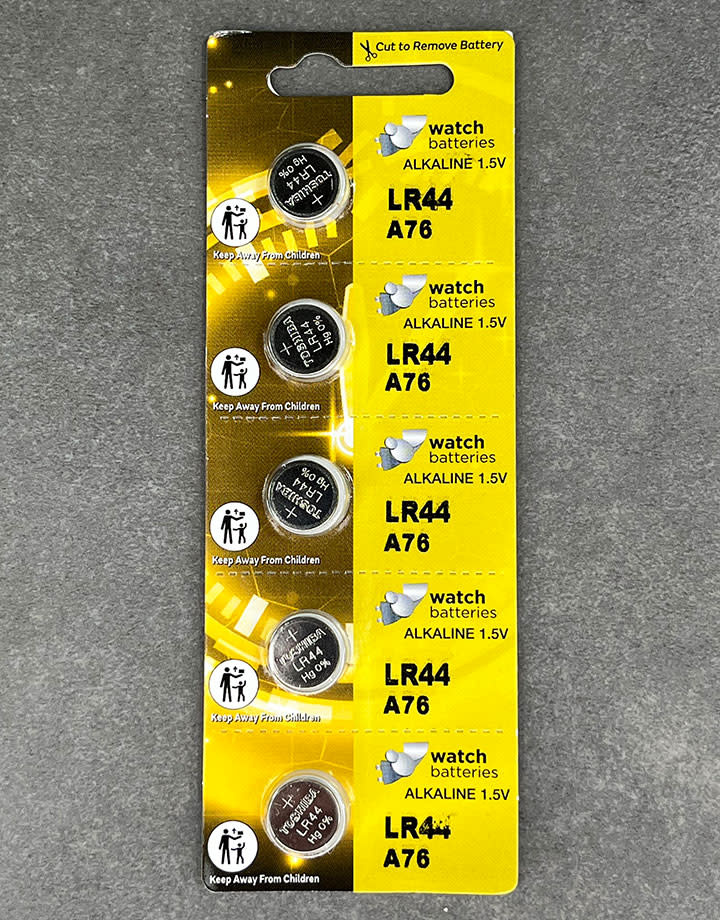 BALR44 = Calculator Battery #LR44 (Pkg of 5)