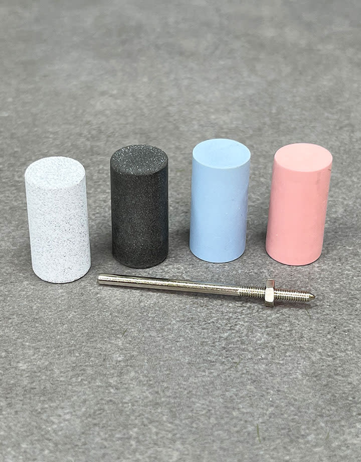 Dedeco ST9321 = Polishing Cylinder Assortment 15/16" x 1/2" with Mandrel (Pkg/5)