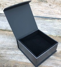 DBX4251 = Deluxe Magnetic Black/Silver Combination Box 3-3/8'' x 3-3/8'' x 1-3/8'' (Each)