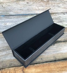 DBX4253 = Deluxe Magnetic Black/Silver Bracelet/Watch Box 8-3/4'' x 2-1/4'' x 1'' (Each)