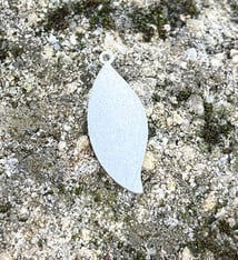 MSAL11420 = Aluminum Soft-Strike Stamping Blank - LEAF with RING 1-1/16'' (Pkg of 6)