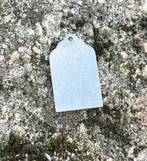 MSAL11820 = Aluminum Soft-Strike Stamping Blank - LUGGAGE TAG 1/2'' x 13/16'' (Pkg of 6)