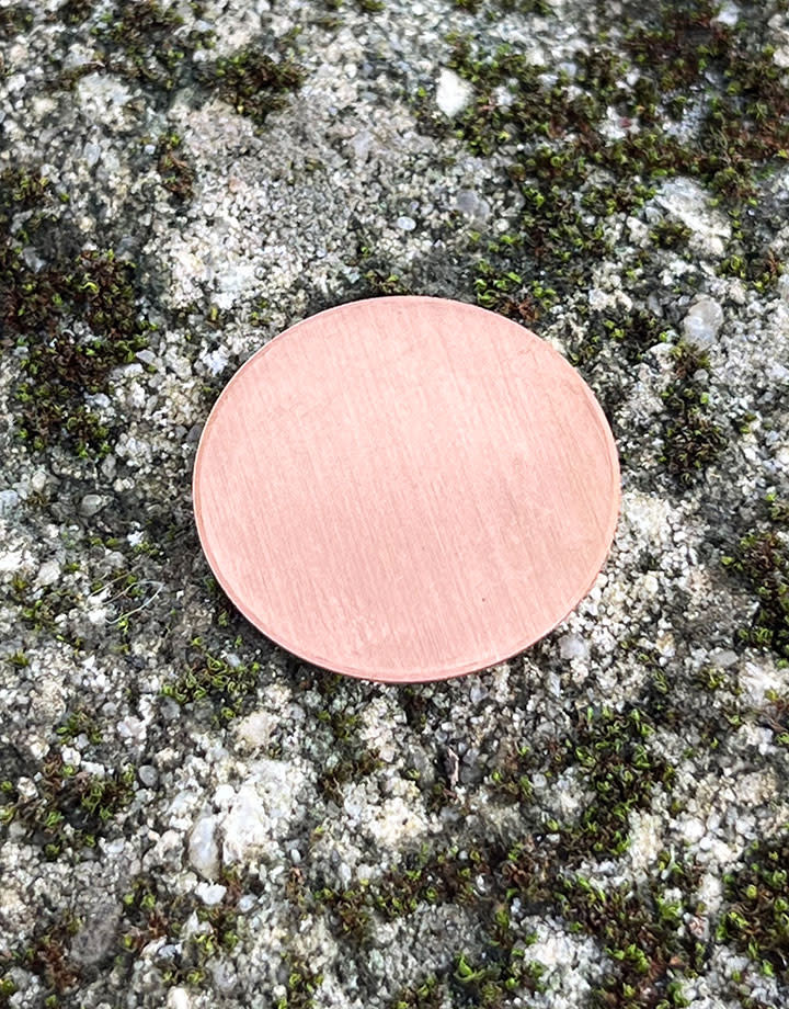 MSC10624 = COPPER SHAPE - ROUND 1'' dia (24ga) (Pkg of 6)