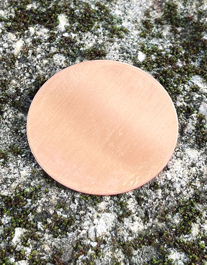 MSC10824 = COPPER SHAPE - ROUND 1-1/2'' dia (24ga) (Pkg of 6)