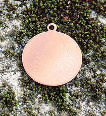 MSC11524 = COPPER SHAPE - ROUND with RING 24ga 3/4''  (Pkg of 6)