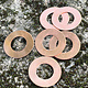 MSC16924 = Copper Washer 24ga 1'' x1/2'' ID (Pkg of 6)