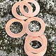 MSC17024 = Copper Washer 24ga 1-1/4'' x3/4'' ID (Pkg of 6)