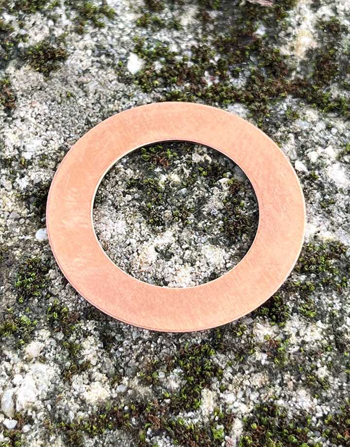 MSC18324 = Copper Washer 24ga 1-3/8'' diameter PKG/6pcs