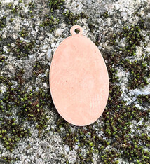 MSC20724 = COPPER SHAPE - OVAL with RING 24ga 1'' x 5/8'' (Pkg of 6)