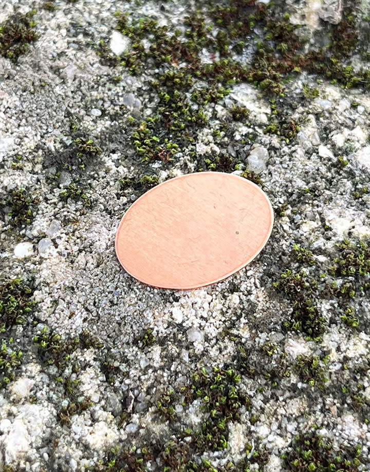MSC20824 = COPPER SHAPE - OVAL 24ga 18 x 13mm (Pkg of 6)