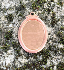 MSC20924 = Copper Shape - Oval with Ring  24ga 22 x 17mm (Pkg of 6)
