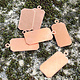 MSC36524 = Copper Shape Rectangle with Ring 24ga 1'' x 7/16''  (Pkg of 6)