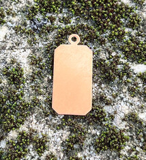 MSC36524 = Copper Shape Rectangle with Ring 24ga 1'' x 7/16''  (Pkg of 6)