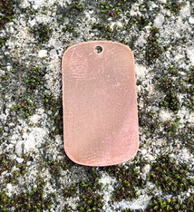 MSC37224 = COPPER SHAPE - DOG TAG 1-1/8'' x 5/8'' (24ga) (Pkg of 10)