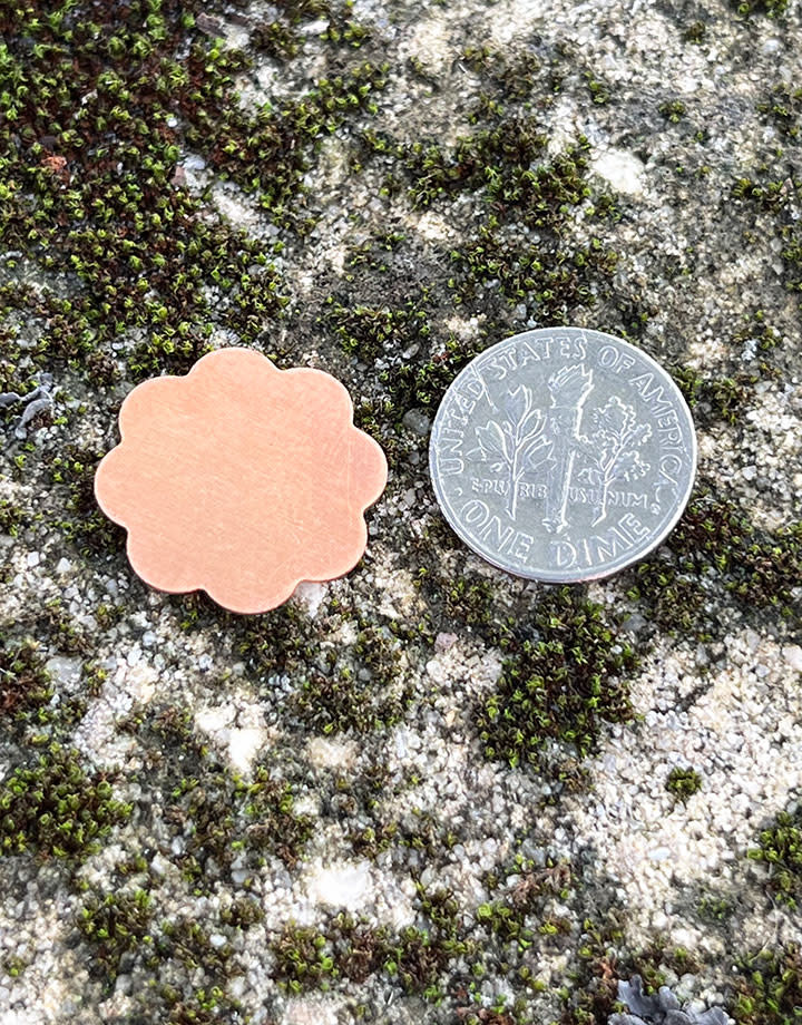 MSC40224 = COPPER SHAPE - FLOWER 19.2mm (24ga) (Pkg of 6)