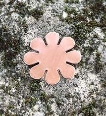 MSC40524 = COPPER SHAPE - FLOWER  24ga 15/16'' (Pkg of 6)
