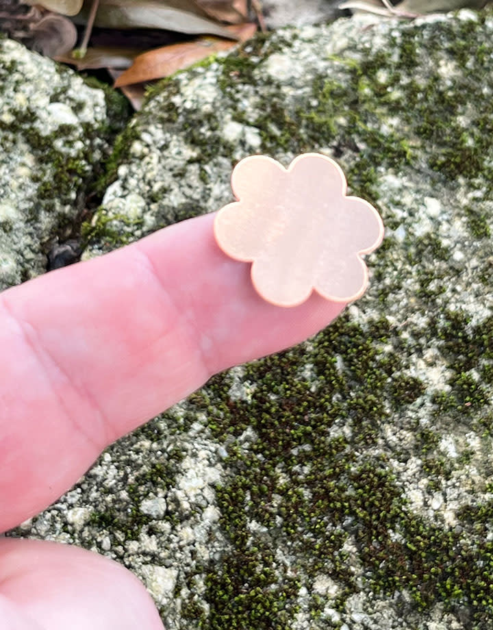 MSC40624 = COPPER SHAPE - FLOWER 24ga 7/8'' (Pkg of 6)