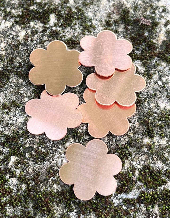 MSC40624 = COPPER SHAPE - FLOWER 24ga 7/8'' (Pkg of 6)