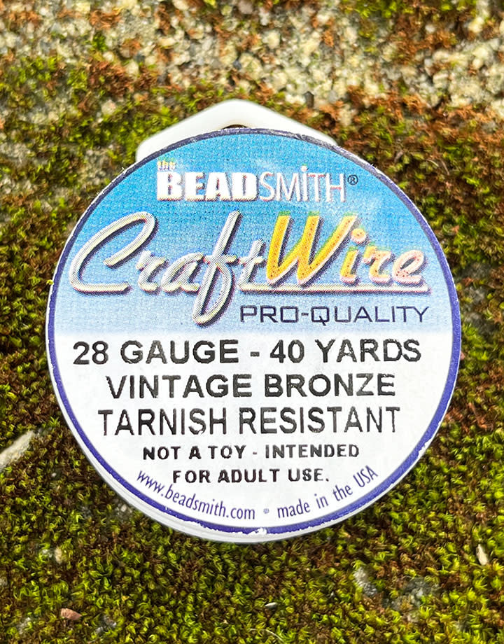 WR6728V = Craft Wire Vintage Bronze Color 28ga 40 YARDS