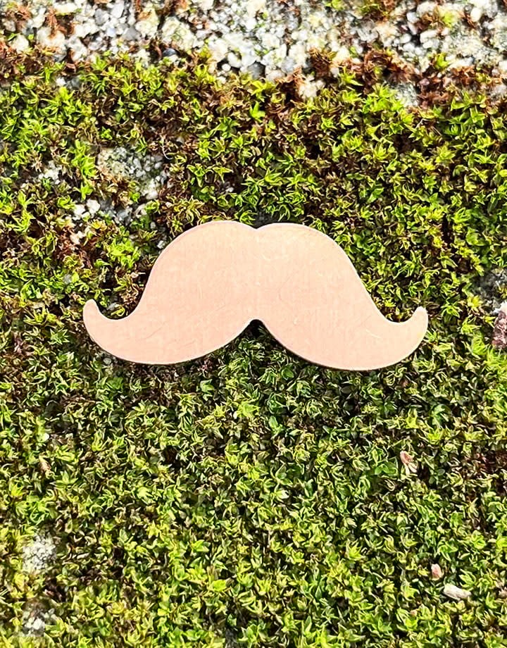 MSC59524 = COPPER SHAPE - LARGE MUSTACHE 24ga (Pkg of 6)