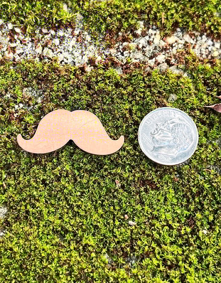MSC59524 = COPPER SHAPE - LARGE MUSTACHE 24ga (Pkg of 6)