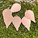 MSC55124 = COPPER SHAPE - LEAF with RING 24ga 27mm x 18mm  (Pkg of 6)