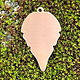 MSC55124 = COPPER SHAPE - LEAF with RING 24ga 27mm x 18mm  (Pkg of 6)