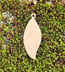 MSC55024 = COPPER SHAPE - LEAF with RING 24ga 1-1/8'' x 3/8'' (Pkg of 6)