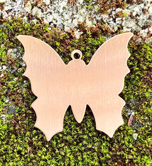 MSC54124 = COPPER SHAPE - BUTTERFLY with RING 24ga 1-3/8'' X 1-1/4''  (Pkg of 6)