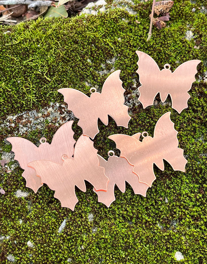 MSC54124 = COPPER SHAPE - BUTTERFLY with RING 24ga 1-3/8'' X 1-1/4''  (Pkg of 6)