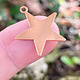 MSC53024 = COPPER SHAPE - STAR with RING  24ga 7/8'' (Pkg of 6)