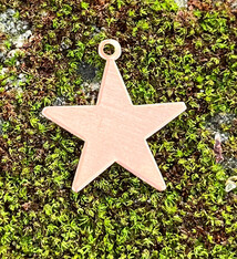 MSC53024 = COPPER SHAPE - STAR with RING  24ga 7/8'' (Pkg of 6)