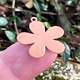 MSC40824 = COPPER SHAPE - FLOWER with RING  24ga 1''  (Pkg of 6)