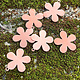 MSC40824 = COPPER SHAPE - FLOWER with RING  24ga 1''  (Pkg of 6)