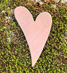 MSC42624 = COPPER SHAPE - HEART 24 ga 1-7/16'' x 1''   (Pkg of 6)