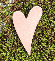 MSC42724 = COPPER SHAPE - HEART 24ga 1'' x 5/8'' (Pkg of 6)