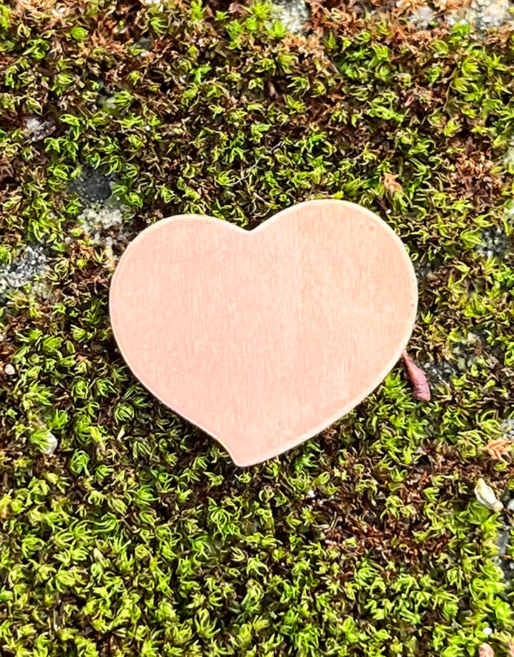 MSC42824 = COPPER SHAPE - HEART 24ga 11/16'' x 13/16'' (Pkg of 6)