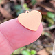 MSC42924 = COPPER SHAPE - HEART with LOOP 24ga 5/8'' x 5/8'' (Pkg of 6)