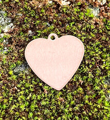 MSC42924 = COPPER SHAPE - HEART with LOOP 24ga 5/8'' x 5/8'' (Pkg of 6)