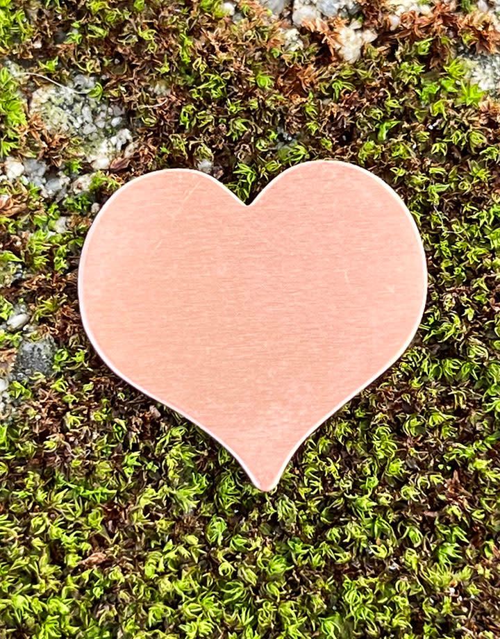 MSC43024 = COPPER SHAPE - HEART 24ga 13/16'' x 7/8''  (Pkg of 6)