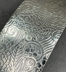 SSP43 = Patterned Sterling Silver Sheet ''Paisley Garden'' 2'' x 6'' (Choose Gauge)