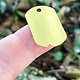 MSBR37524 = BRASS SHAPE - DOG TAG with HOLE 1-1/4'' x 11/16''  24ga (Pkg of 6)