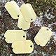 MSBR37524 = BRASS SHAPE - DOG TAG with HOLE 1-1/4'' x 11/16''  24ga (Pkg of 6)