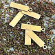 MSBR36624 = BRASS SHAPE - RECTANGLE with RINGS 11/16'' x 3/16''  24ga (Pkg of 6)