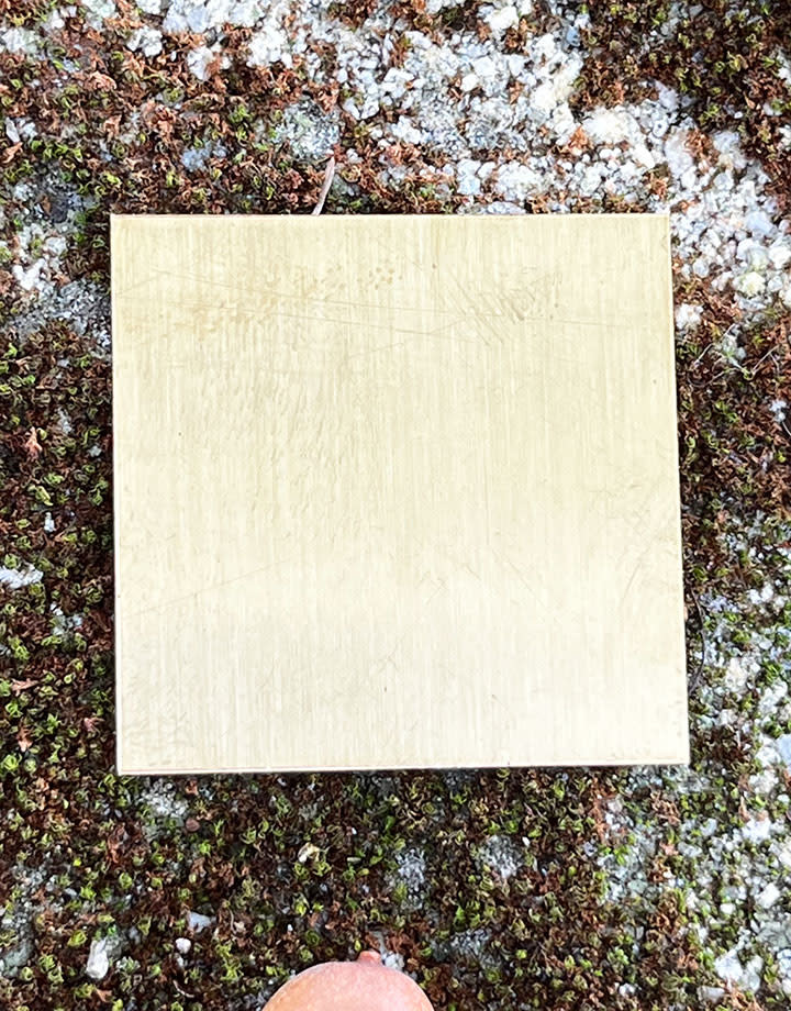 MSBR30424 = Brass Shape - Square 1.5"  (24ga) (Pkg of 6)