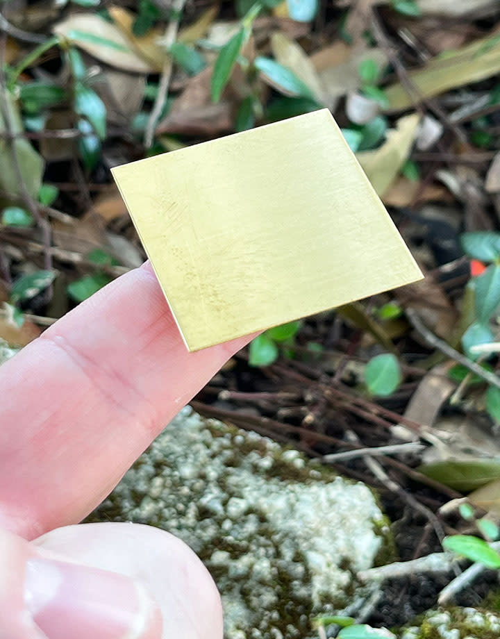 MSBR30424 = Brass Shape - Square 1.5"  (24ga) (Pkg of 6)