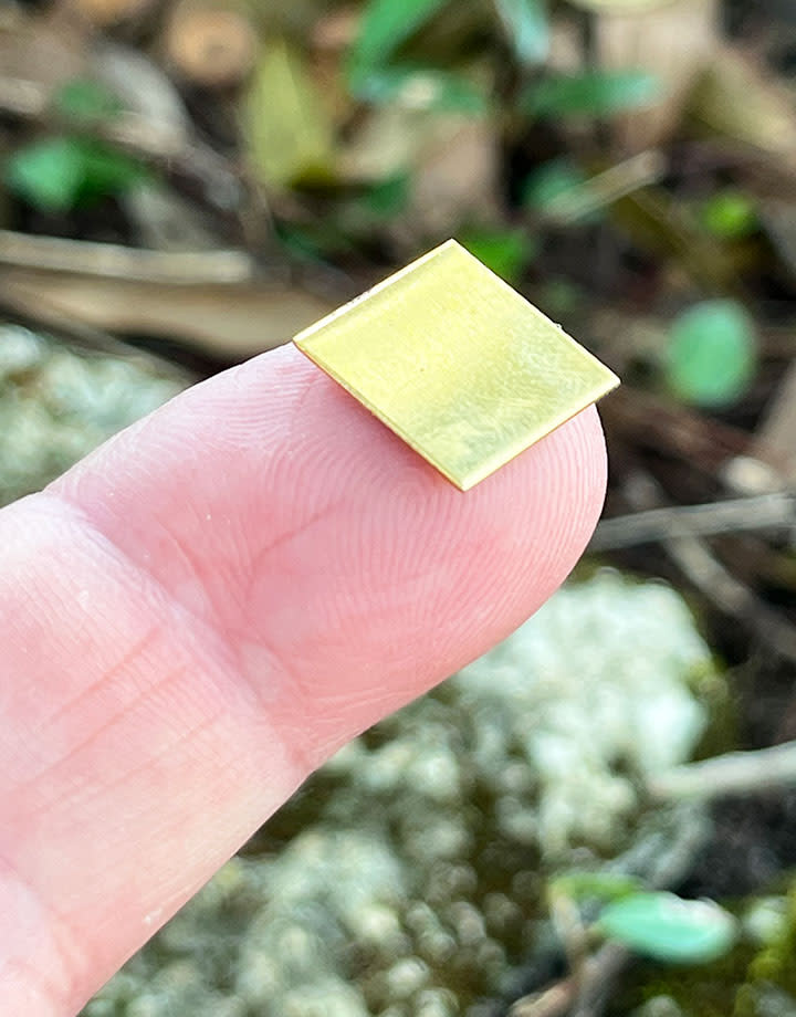 MSBR30024 = Brass Shape - Square 1/2"  (24ga) (Pkg of 6)