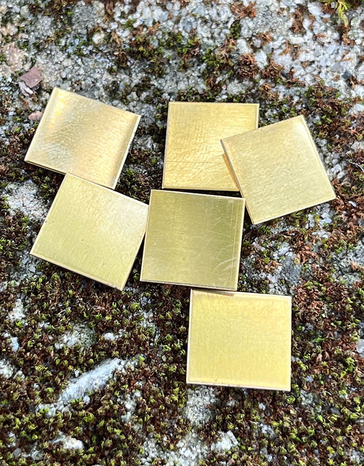 MSBR30024 = Brass Shape - Square 1/2"  (24ga) (Pkg of 6)